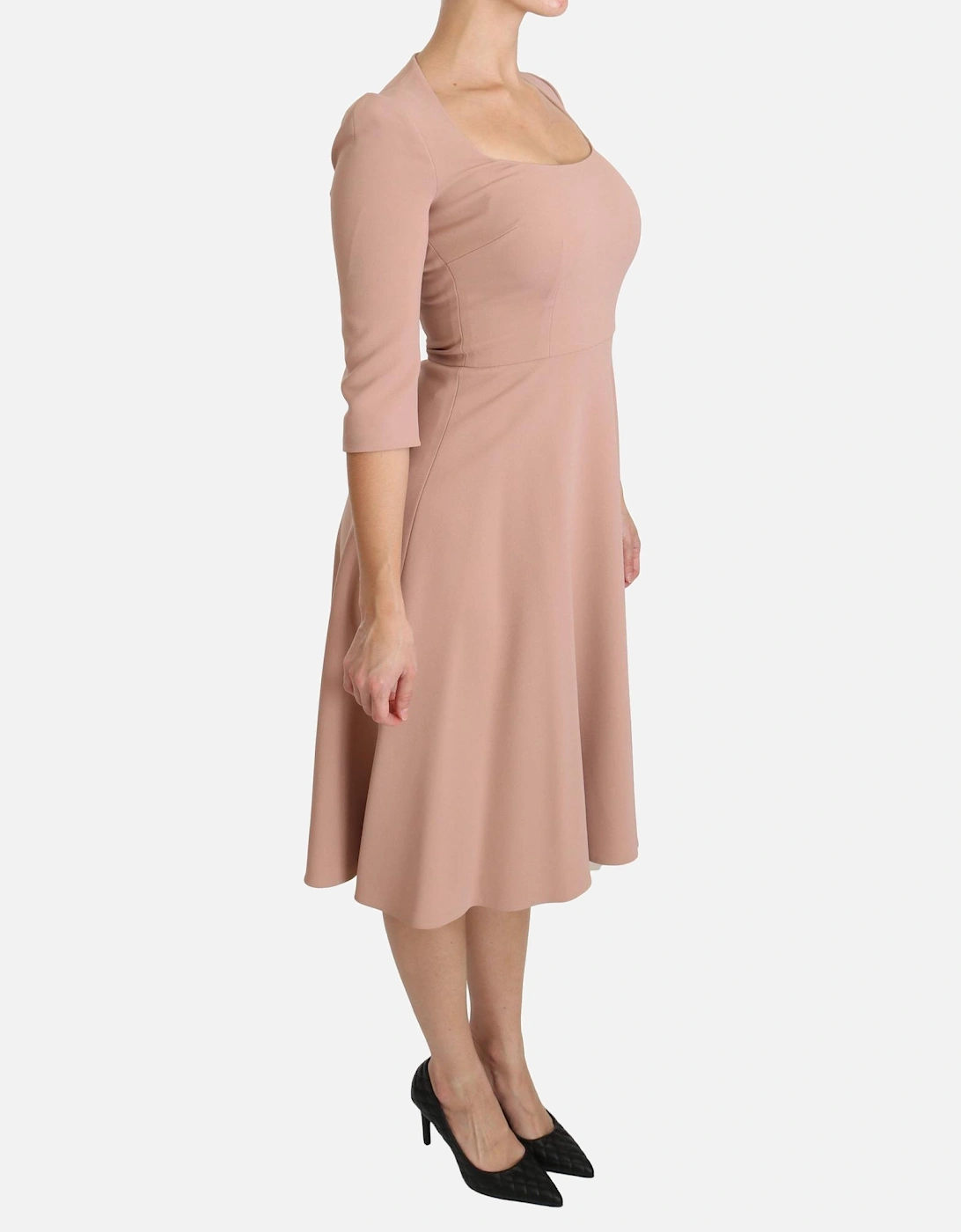 Dolce Gabbana Dress Aline Square Neck Women - Pink Dresses