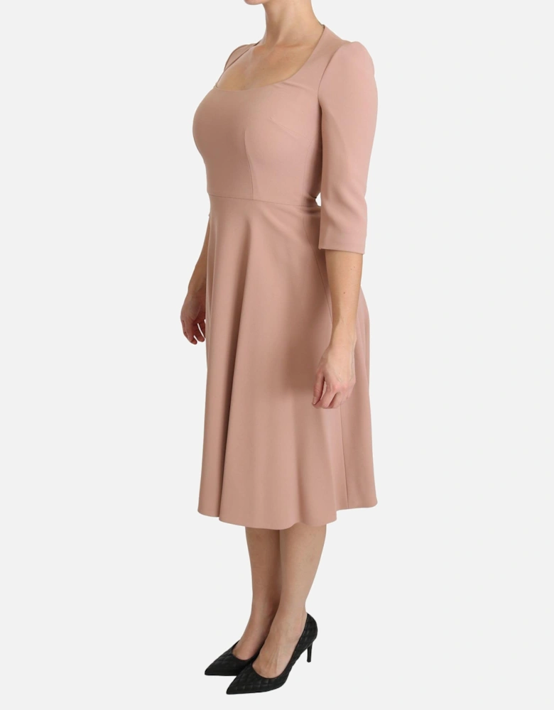 Dolce Gabbana Dress Aline Square Neck Women - Pink Dresses