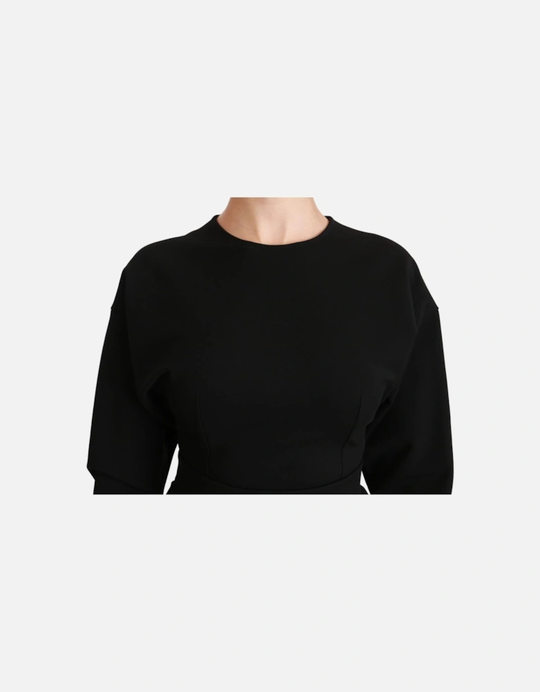 Dolce Gabbana Pencil Dress Long Sleeves Women - Black Dresses