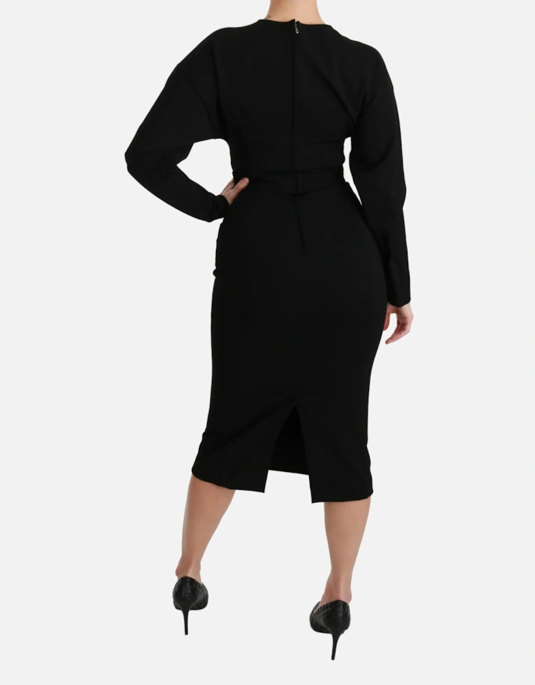 Dolce Gabbana Pencil Dress Long Sleeves Women - Black Dresses
