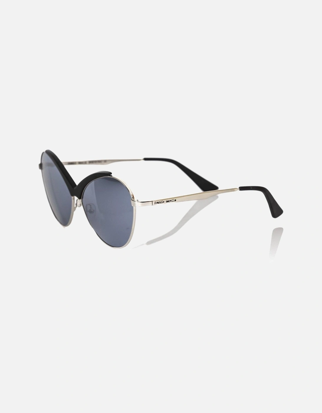 Butterfly Sunglasses with Blue Shaded Lens Women - Black