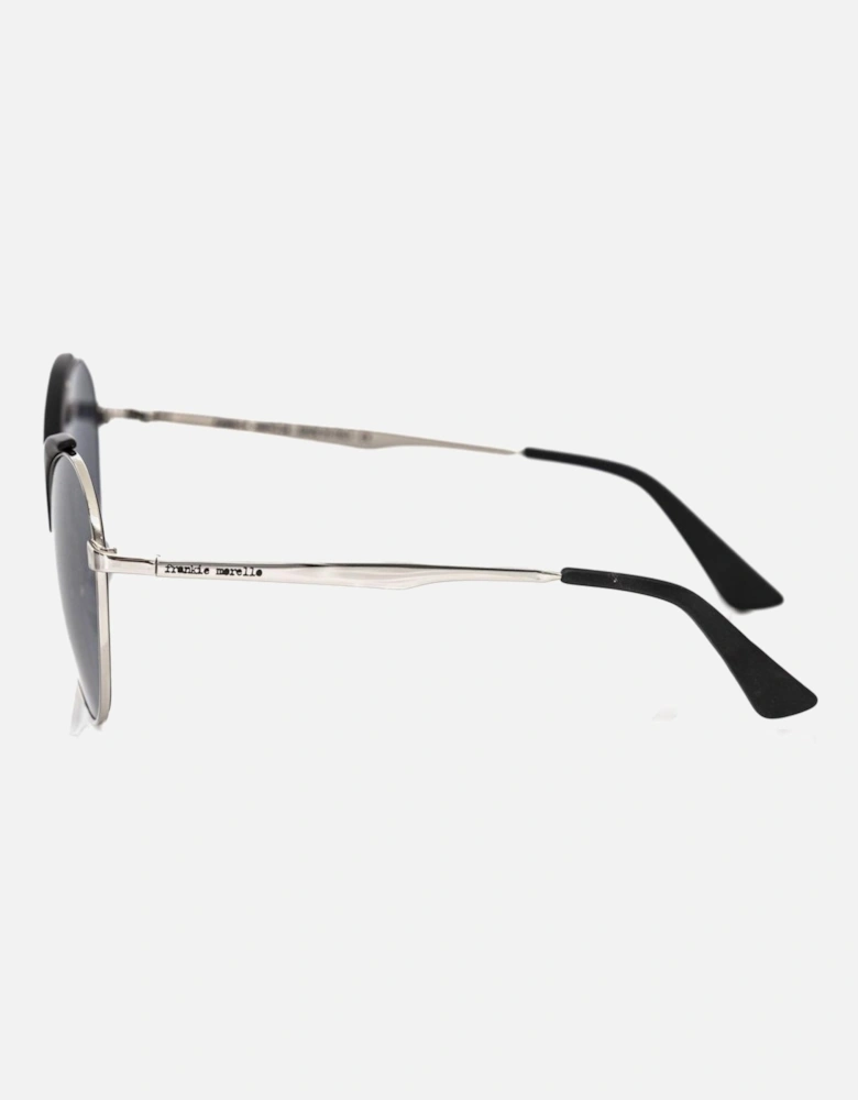 Butterfly Sunglasses with Blue Shaded Lens Women - Black