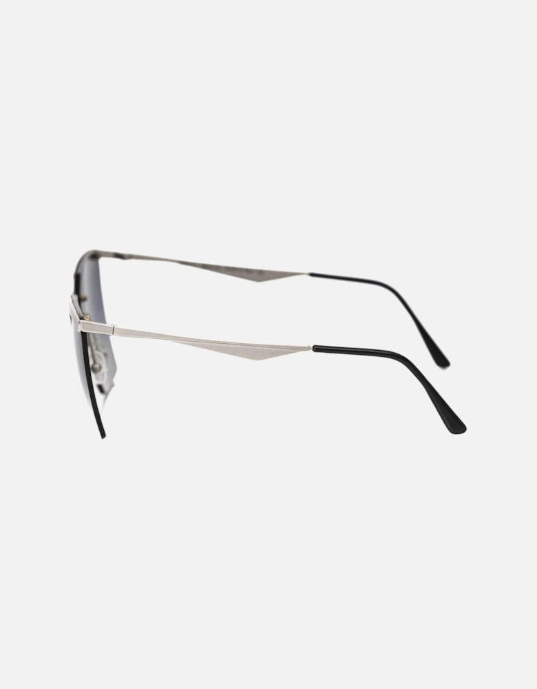 Silver Metal Sunglasses with Black Gradient Lenses Women