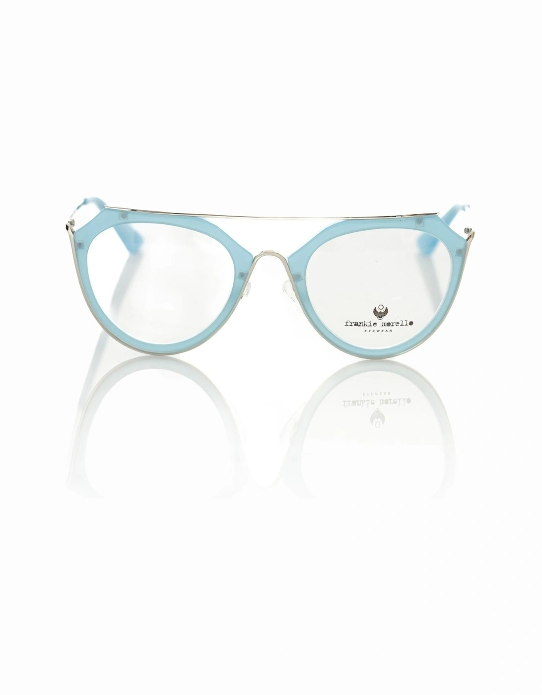 Metallic Aviator Style Eyeglasses in Light Blue Women Frames, 6 of 5