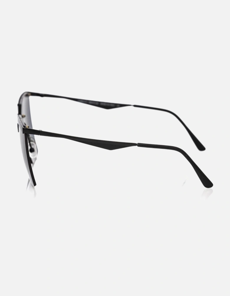 Sophisticated Black Clubmaster Sunglasses with Gray Shaded Lens Women