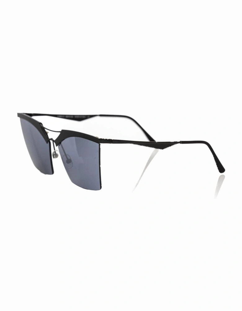 Sophisticated Black Clubmaster Sunglasses with Gray Shaded Lens Women