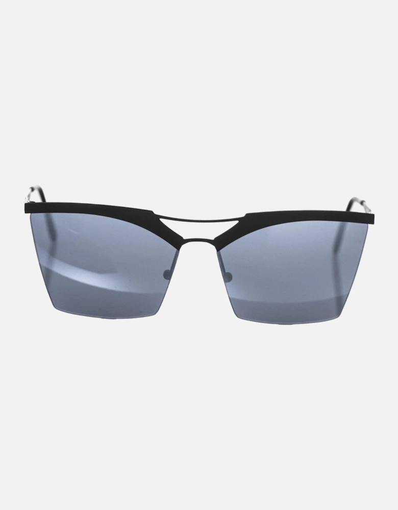 Sophisticated Black Clubmaster Sunglasses with Gray Shaded Lens Women