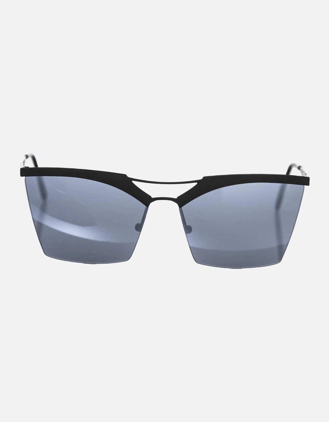Sophisticated Black Clubmaster Sunglasses with Gray Shaded Lens Women, 6 of 5
