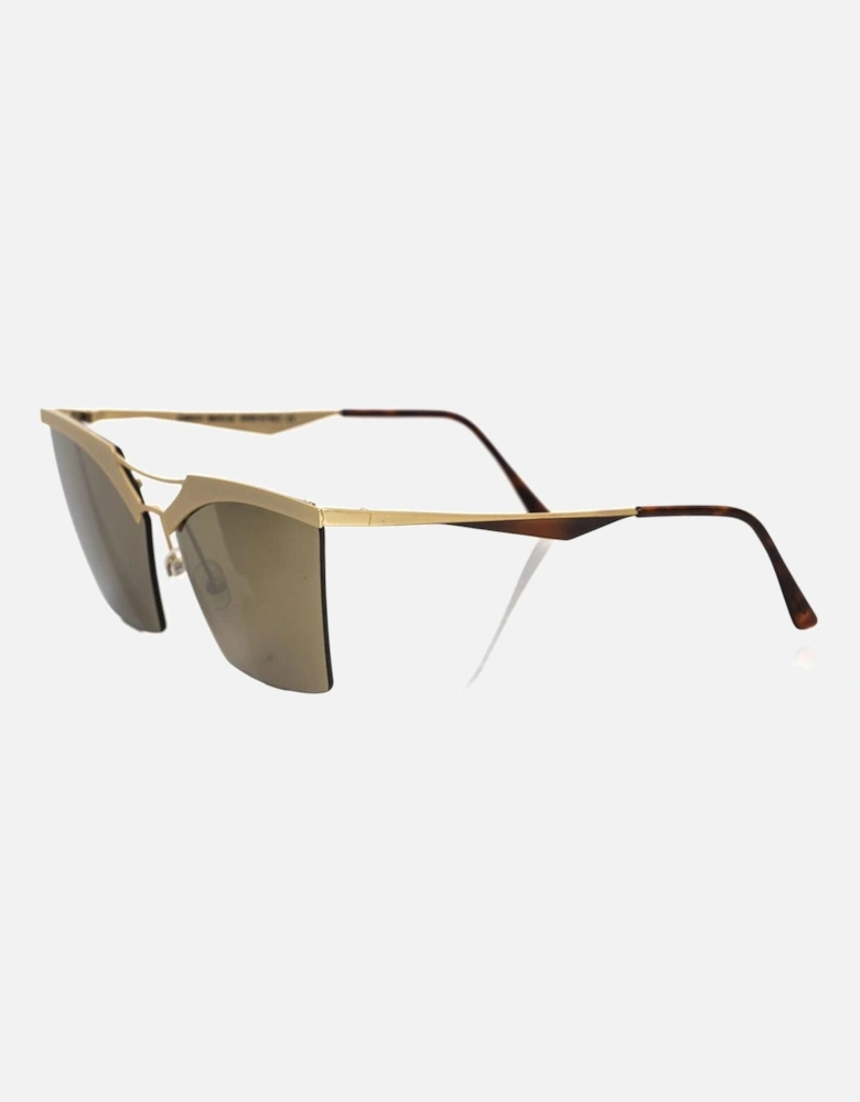 Gold Clubmaster Sunglasses with Champagne Lens Women