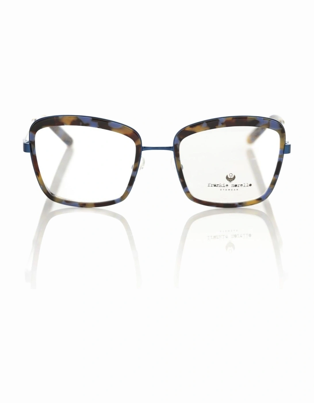 Sophisticated Square Eyeglasses with Blue Havana Pattern Women Frames, 6 of 5