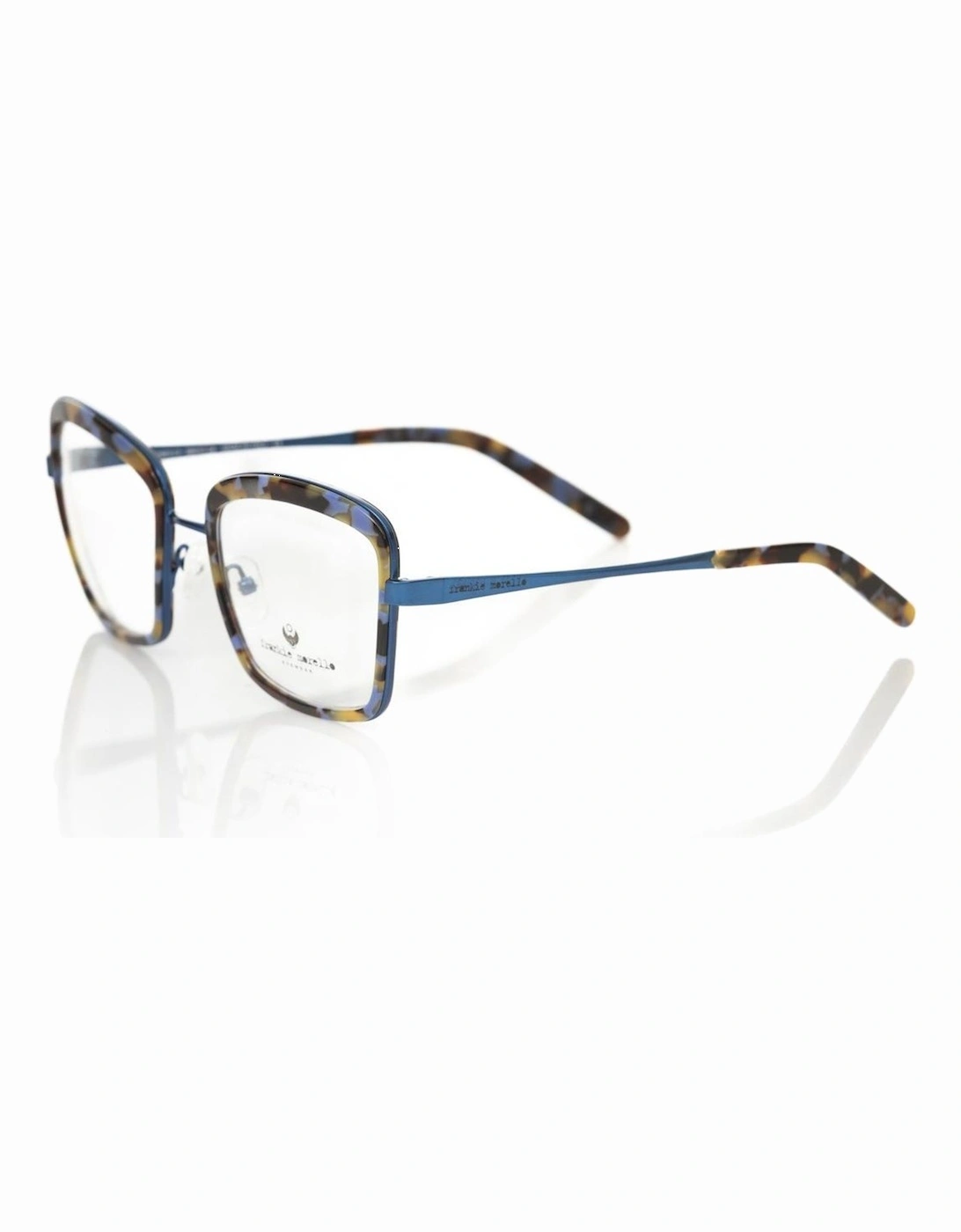 Sophisticated Square Eyeglasses with Blue Havana Pattern Women Frames