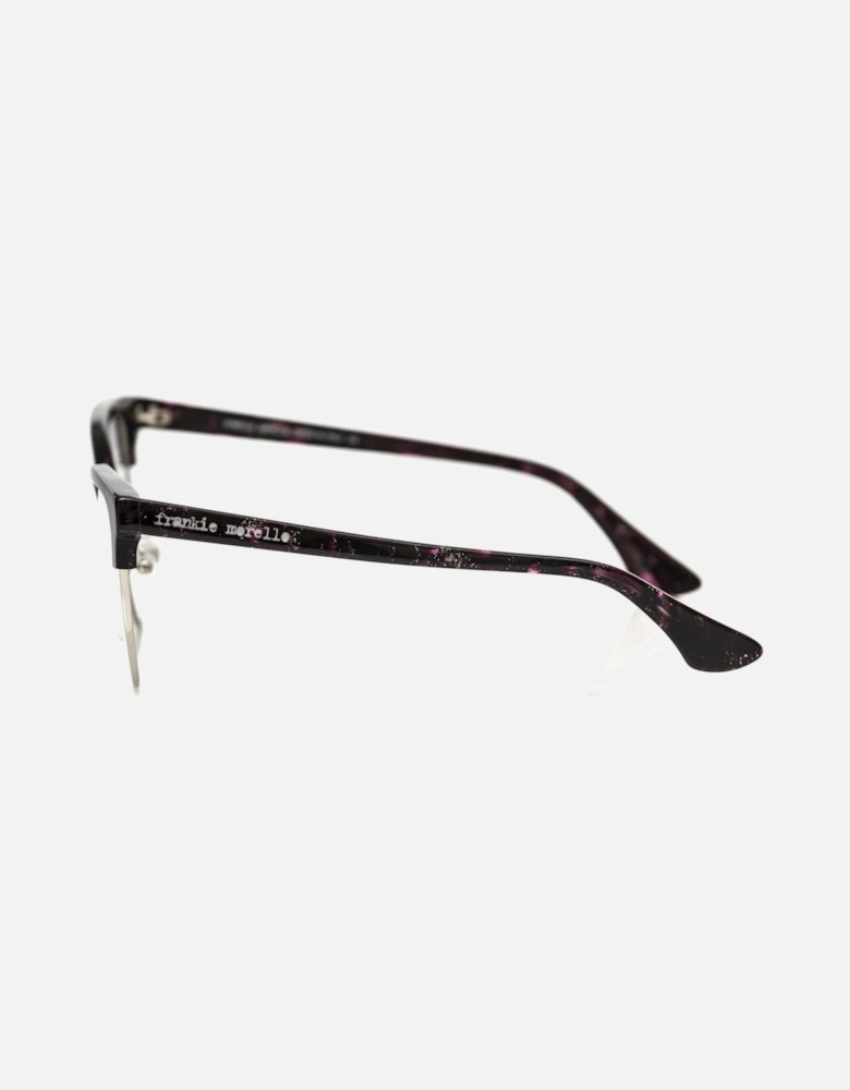 Bordeaux Glitter Clubmaster Glasses Women - Burgundy Frames