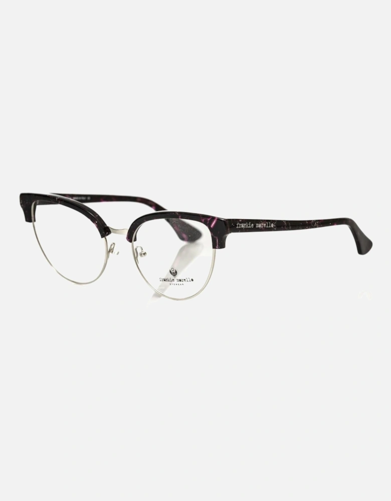 Bordeaux Glitter Clubmaster Glasses Women - Burgundy Frames