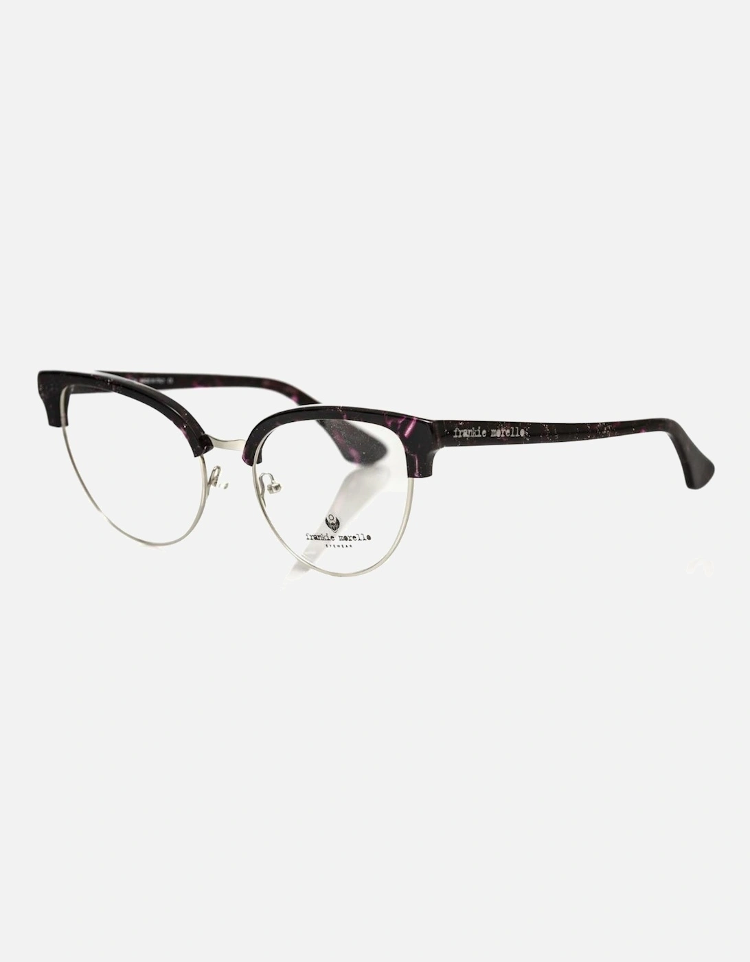 Bordeaux Glitter Clubmaster Glasses Women - Burgundy Frames