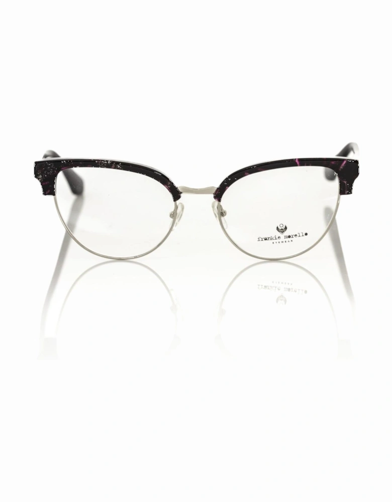 Bordeaux Glitter Clubmaster Glasses Women - Burgundy Frames