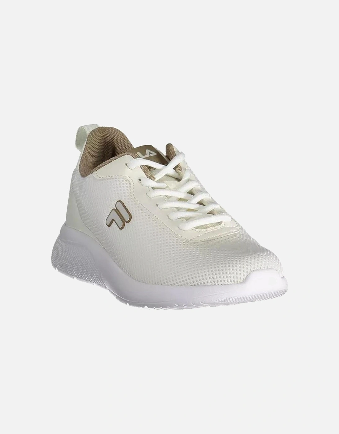 Lace-up Sports Shoe with Contrasting Details and Logo Women - Beige