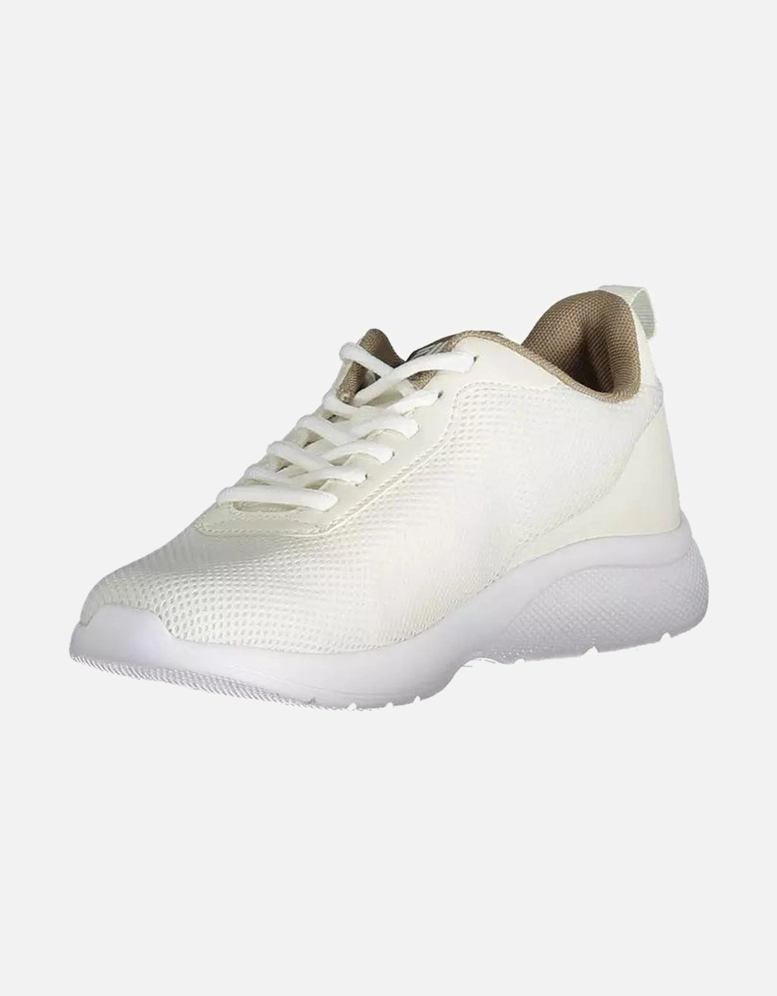 Lace-up Sports Shoe with Contrasting Details and Logo Women - Beige