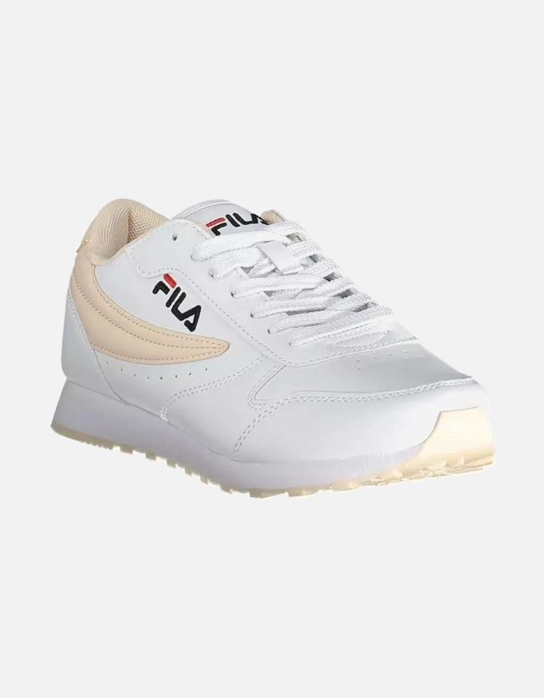 Contrasting Sports Shoe with Laces and Logo Women - White Sneakers