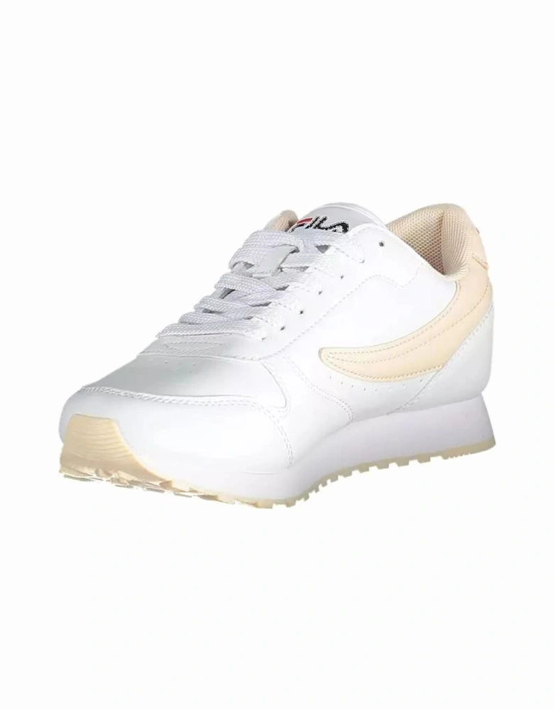 Contrasting Sports Shoe with Laces and Logo Women - White Sneakers