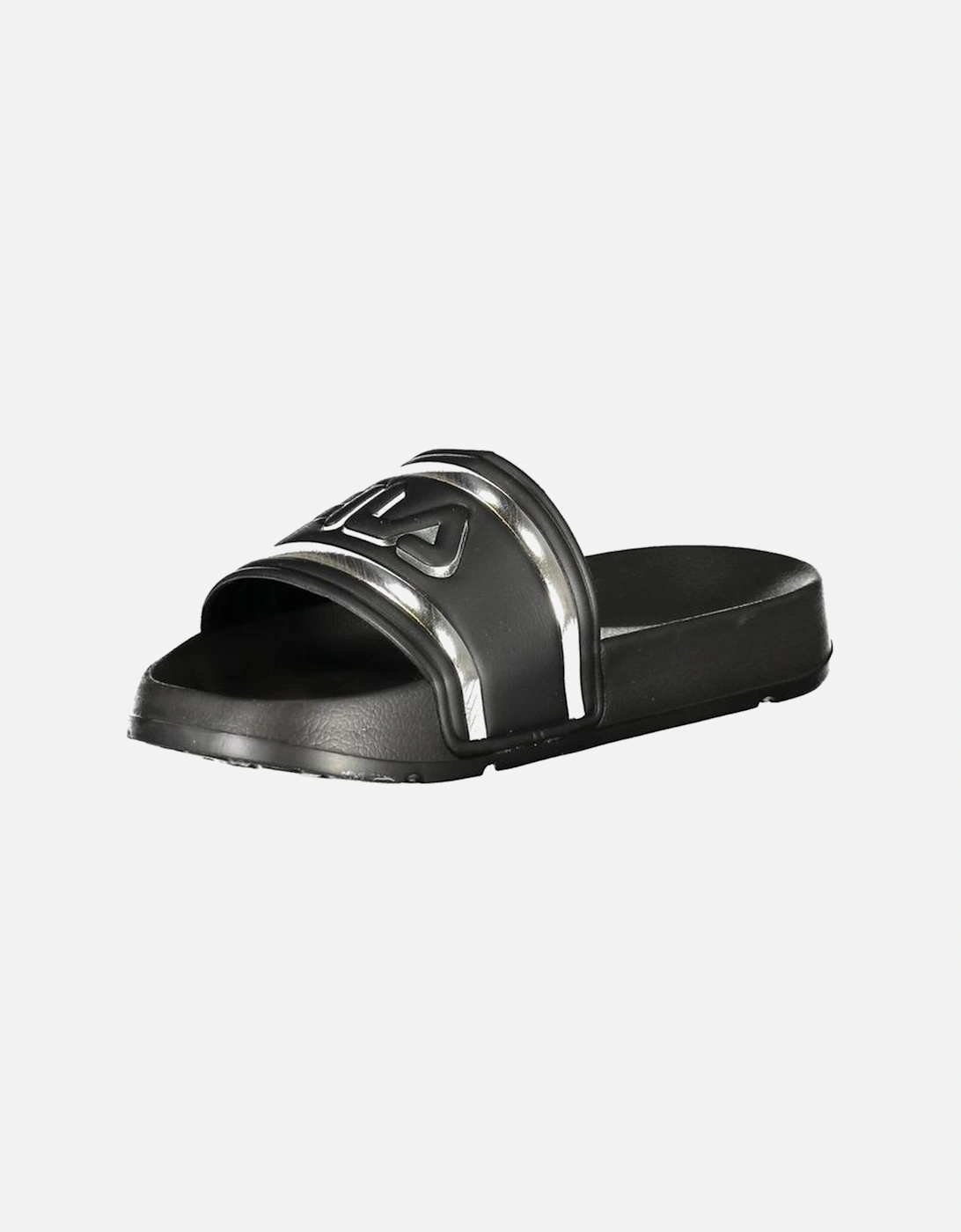 Logo Slipper with Contrast Details Women - Black Sandals