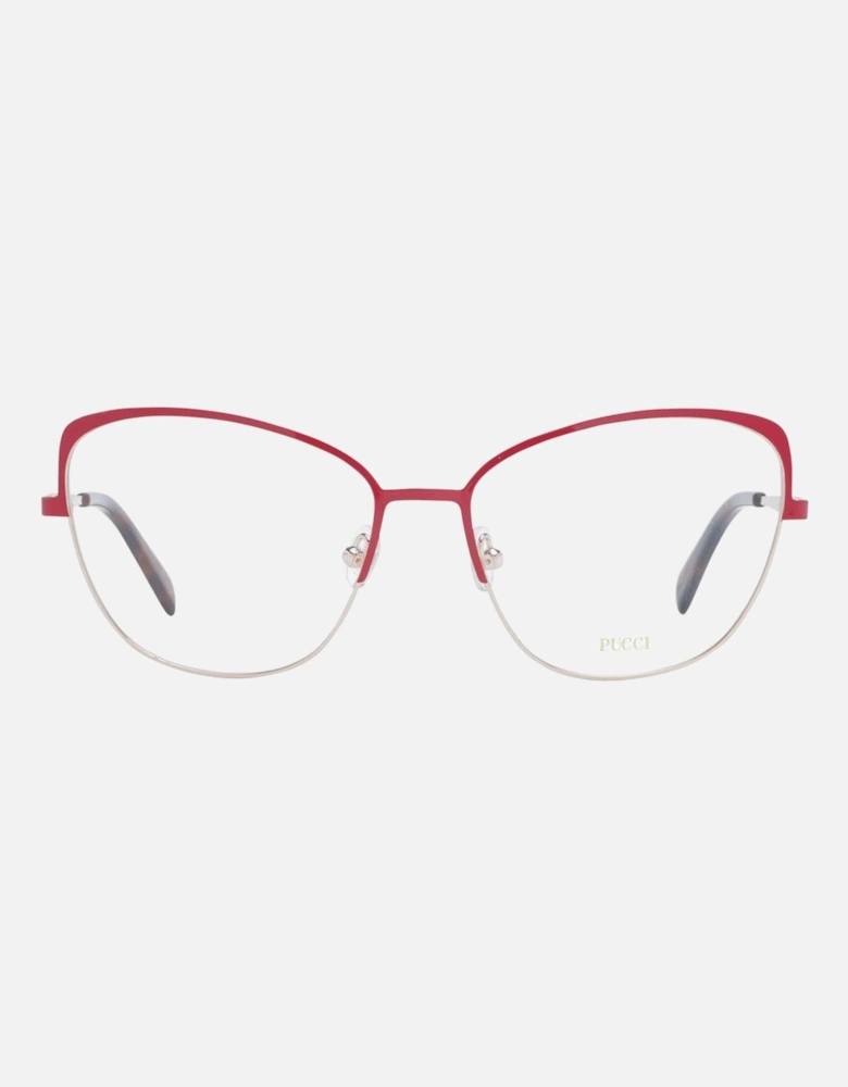 Cat Eye Full-Rim Metal Glasses Women - Red Frames