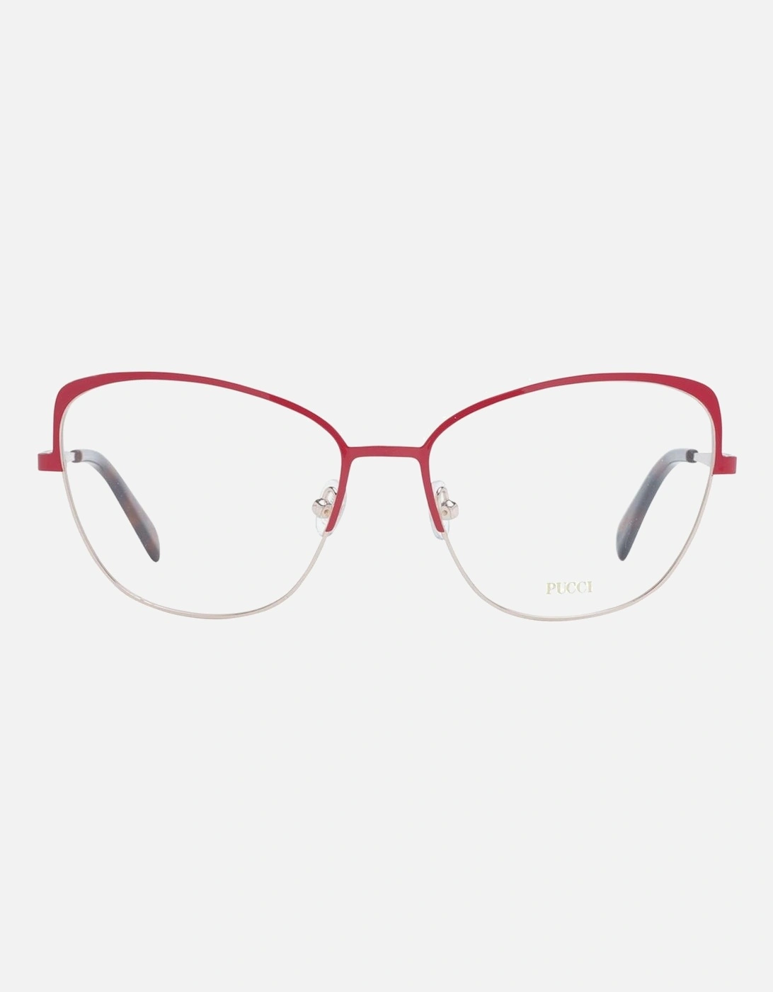 Cat Eye Full-Rim Metal Glasses Women - Red Frames