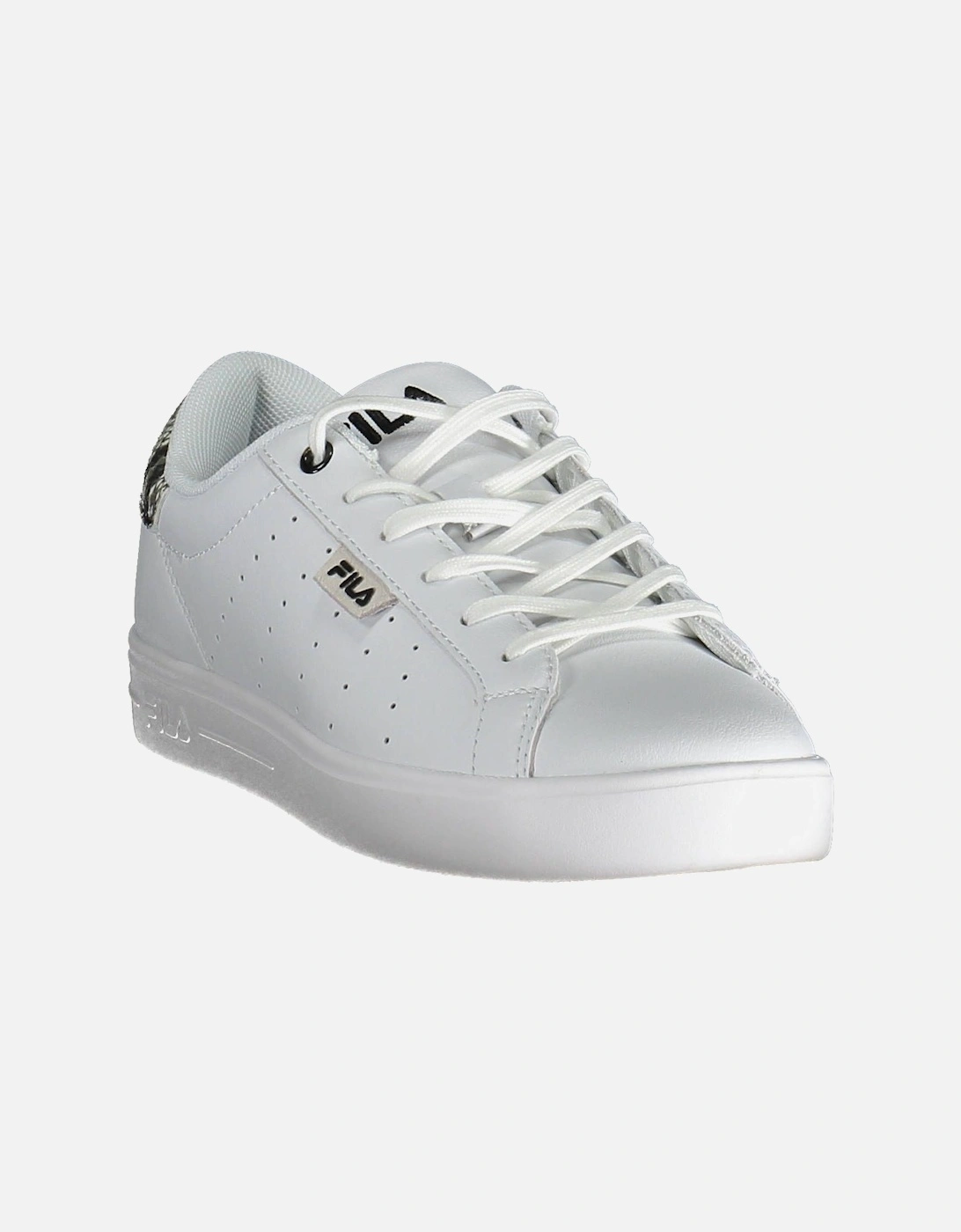 Lace-up sports shoe with contrasting details and logo. Women - White