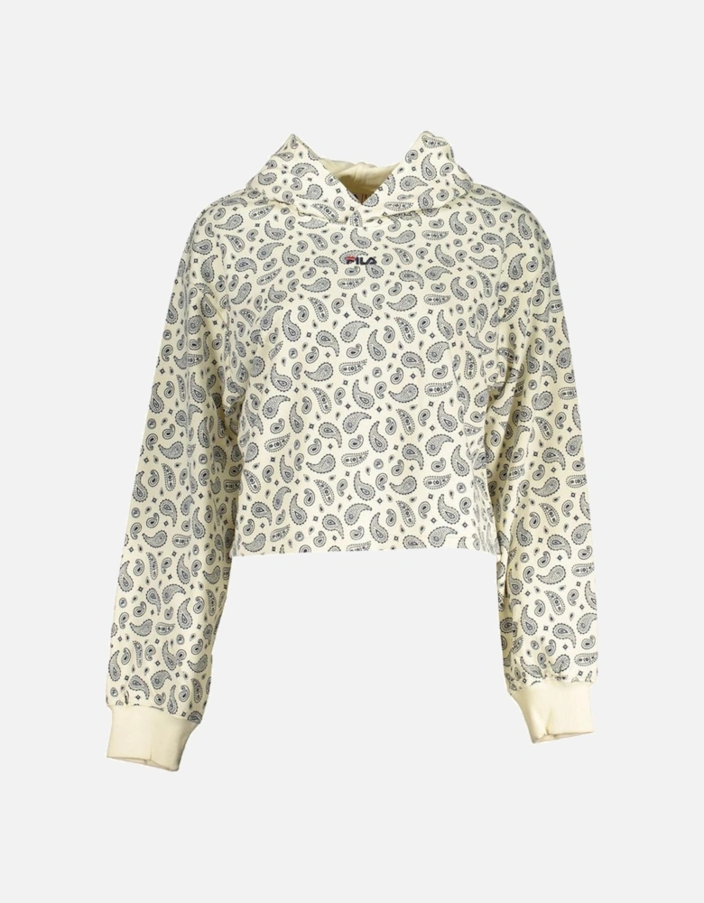 Brushed Hooded Sweatshirt with Luxor Print and Embroidered Logo Women