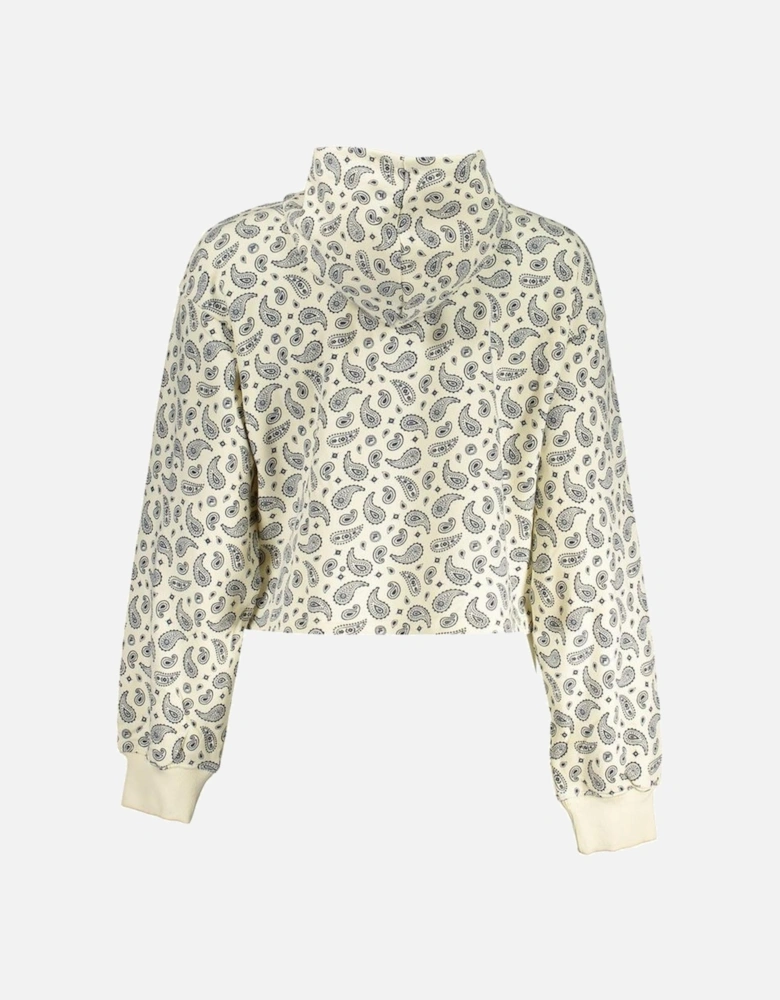 Brushed Hooded Sweatshirt with Luxor Print and Embroidered Logo Women