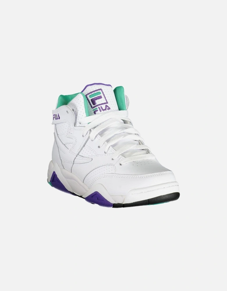 High-Top Lace-Up Athletic Shoes with Contrasting Details and Logo