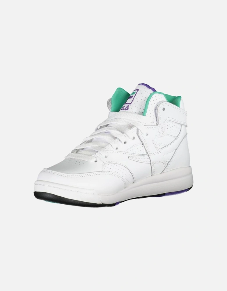 High-Top Lace-Up Athletic Shoes with Contrasting Details and Logo