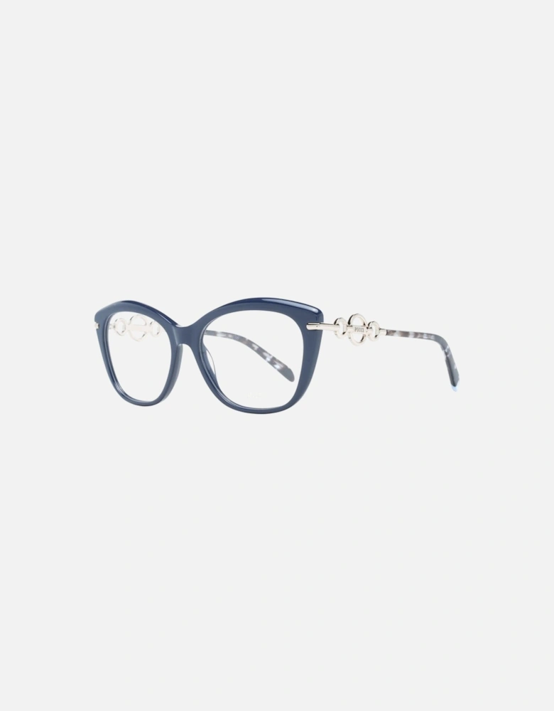 Square Blue Full-Rim Plastic Glasses Women Frames
