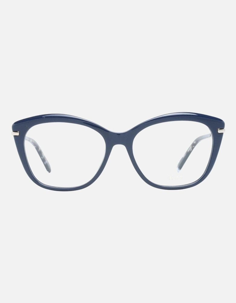 Square Blue Full-Rim Plastic Glasses Women Frames