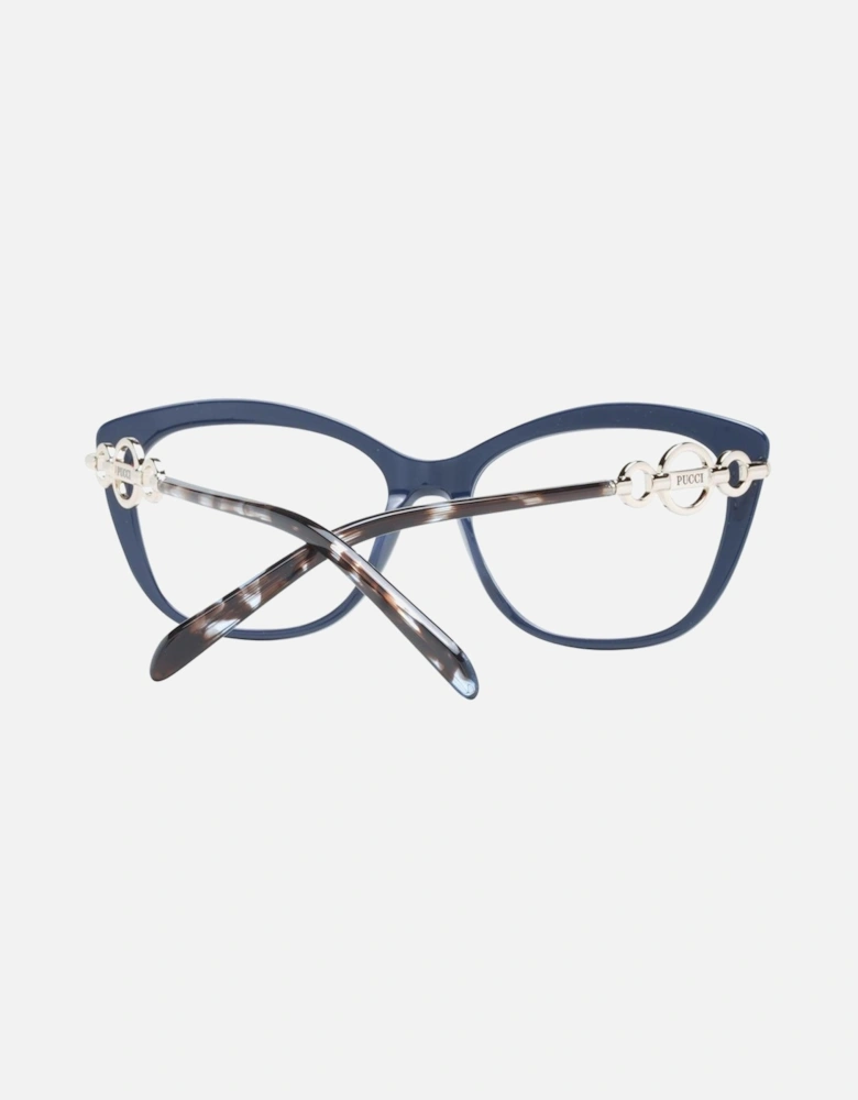 Square Blue Full-Rim Plastic Glasses Women Frames