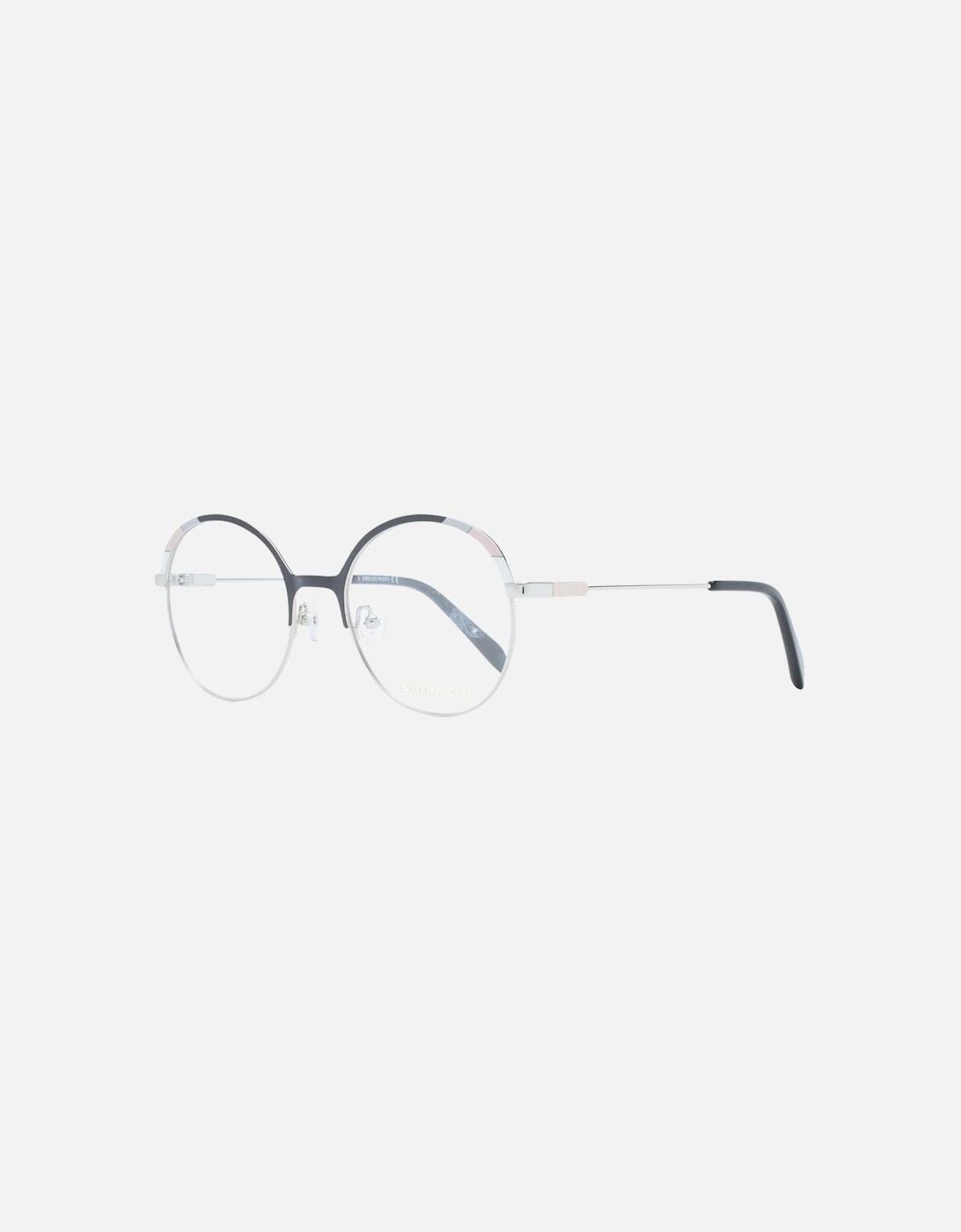 Round Full-Rim Metal Frame Glasses Women - Black, 4 of 3