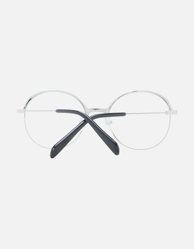 Round Full-Rim Metal Frame Glasses Women - Black