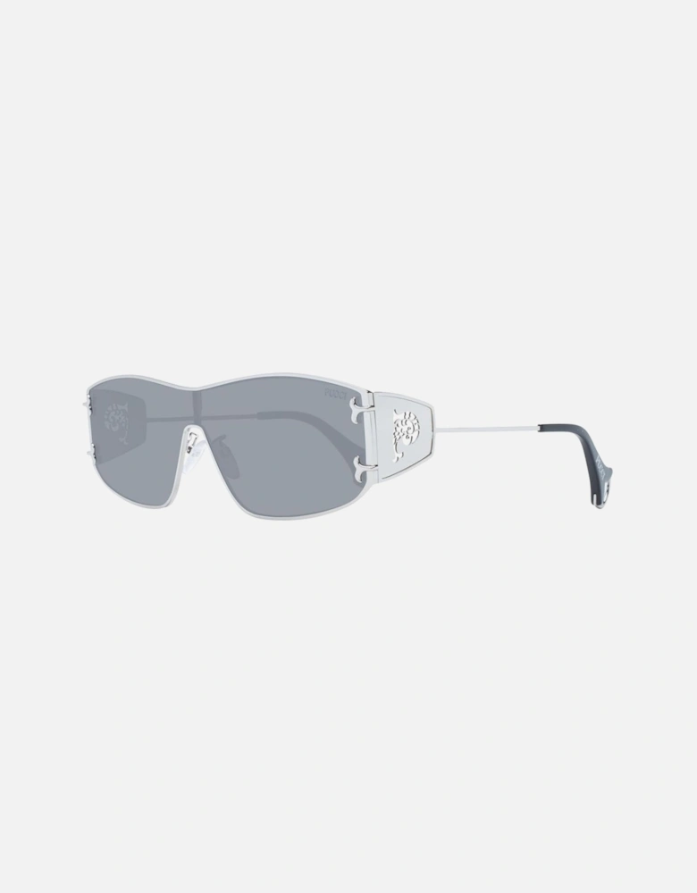 Metal Full-Rim Mono Lens Sunglasses Women - Gray