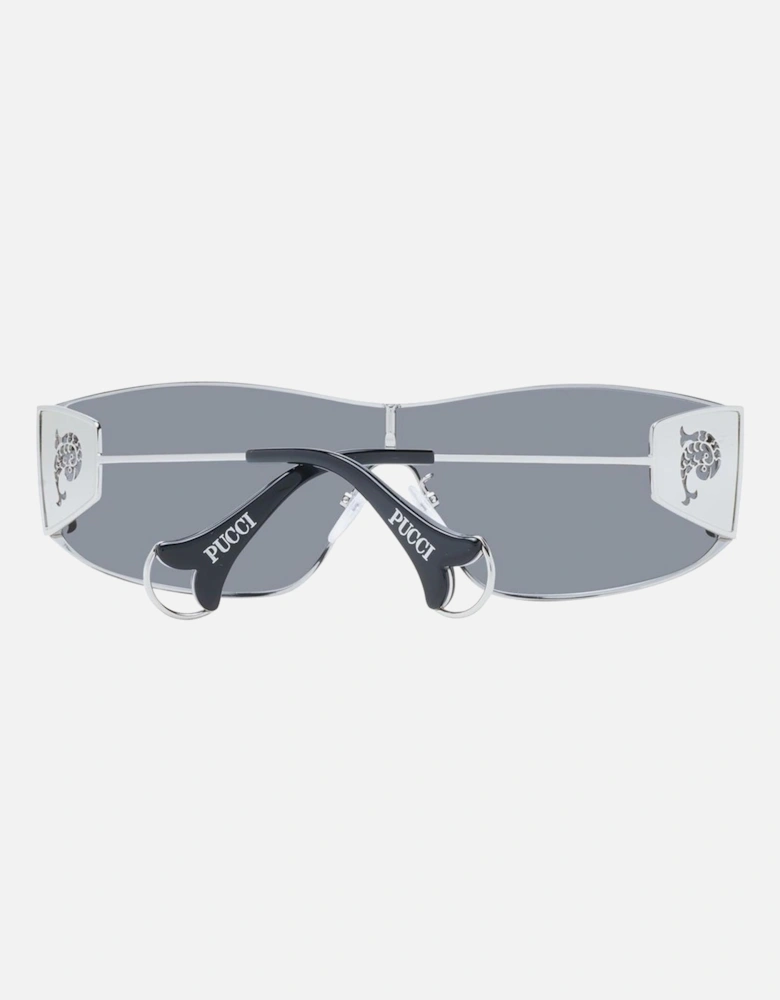 Metal Full-Rim Mono Lens Sunglasses Women - Gray