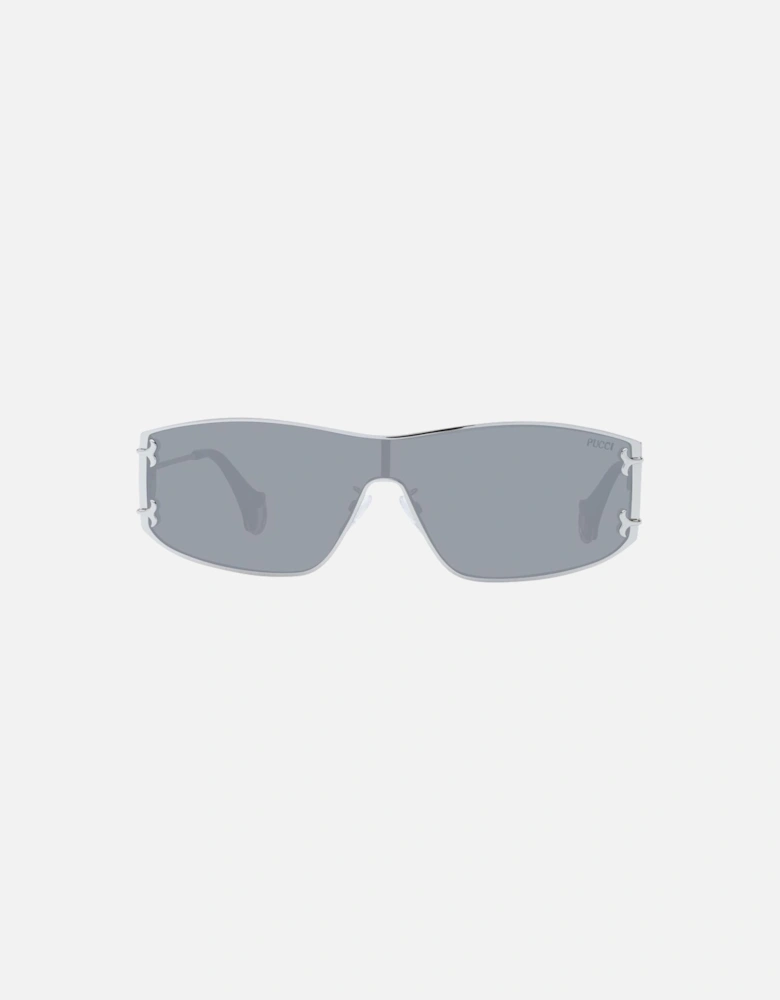 Metal Full-Rim Mono Lens Sunglasses Women - Gray