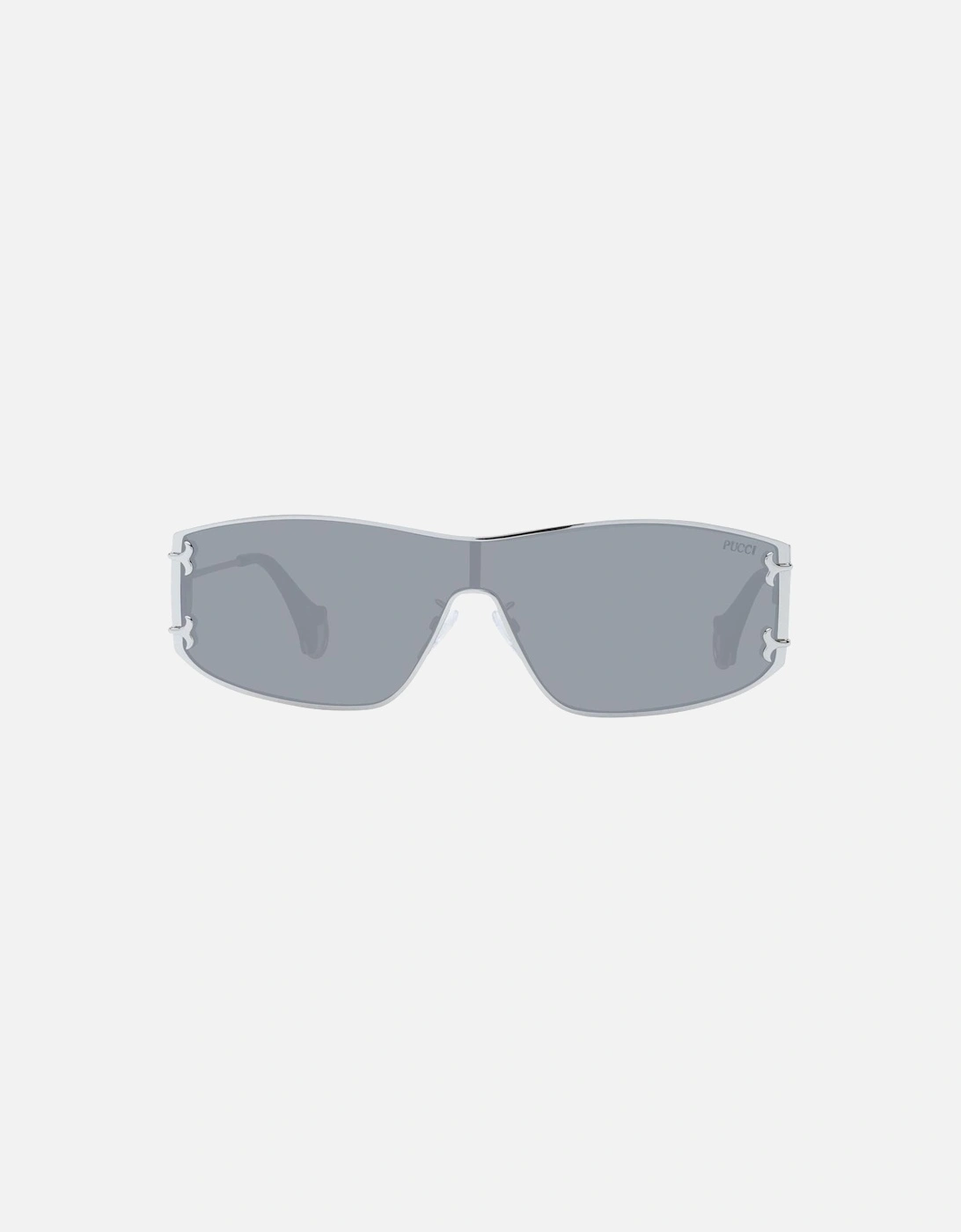 Metal Full-Rim Mono Lens Sunglasses Women - Gray