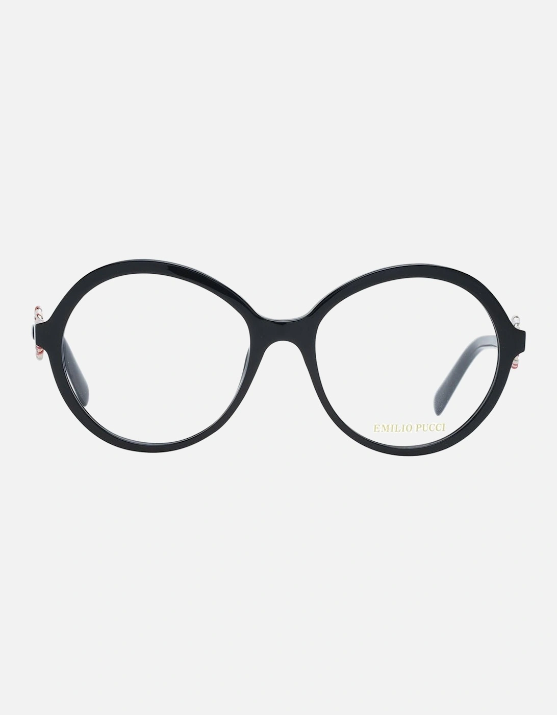 Round Full-Rim Plastic Frame Sunglasses Women - Black