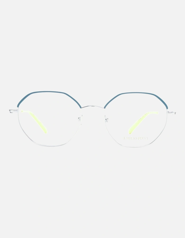Round Metal Full-Rim Glasses with Demo Lenses Women - Gray Frames