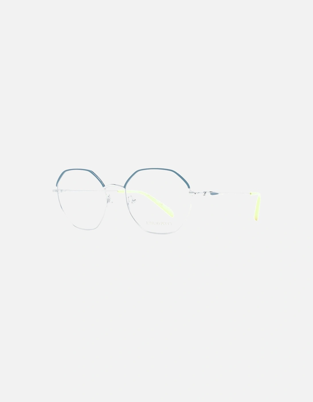 Emilio Pucci Women's Grey Round Metal Full-Rim Glasses With Demo Lenses - Gray Frames - Size: One Size
