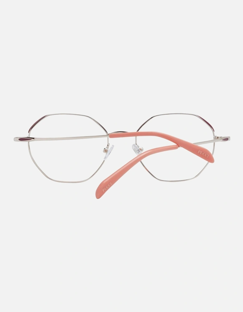 Round Full-Rim Metal Frame Eyewear Women - Red