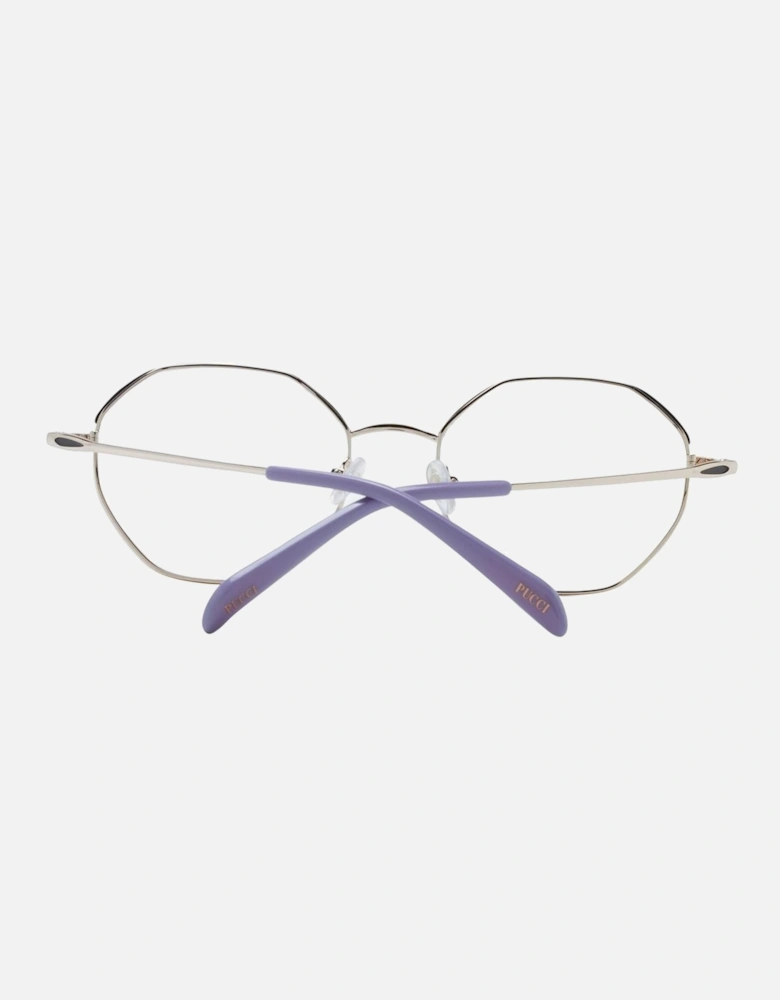 Round Full-Rim Metal Frame Glasses Women - Black