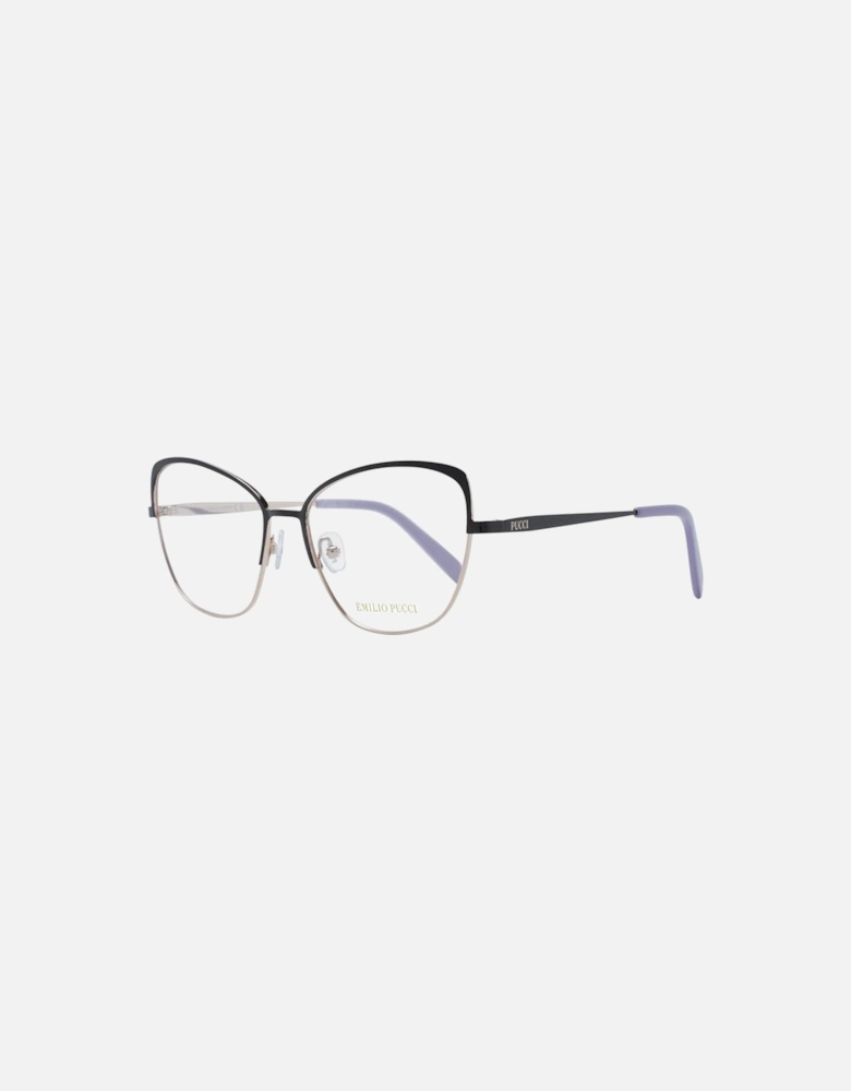Cat Eye Full-Rim Metal Frame Glasses Women - Black