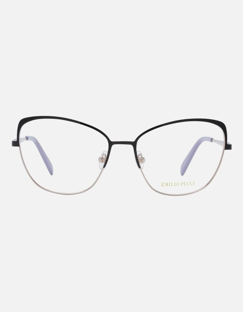 Cat Eye Full-Rim Metal Frame Glasses Women - Black