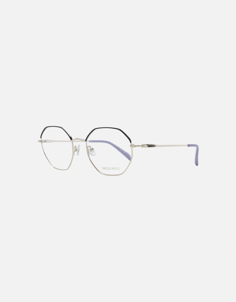 Round Full-Rim Metal Frame Glasses Women - Black