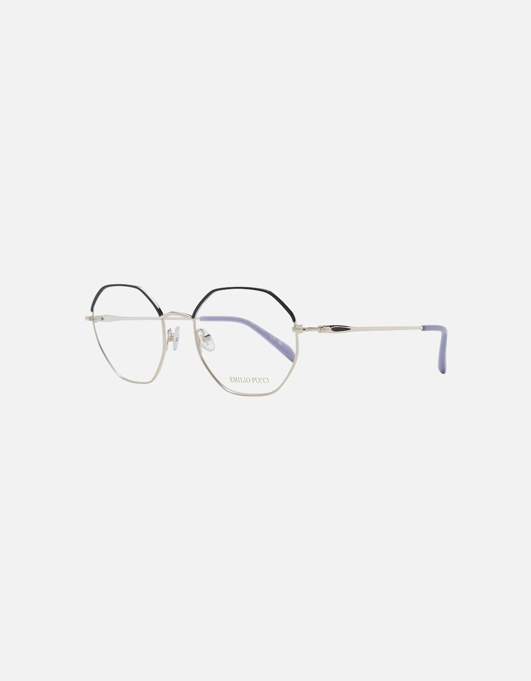 Round Full-Rim Metal Frame Glasses Women - Black, 4 of 3