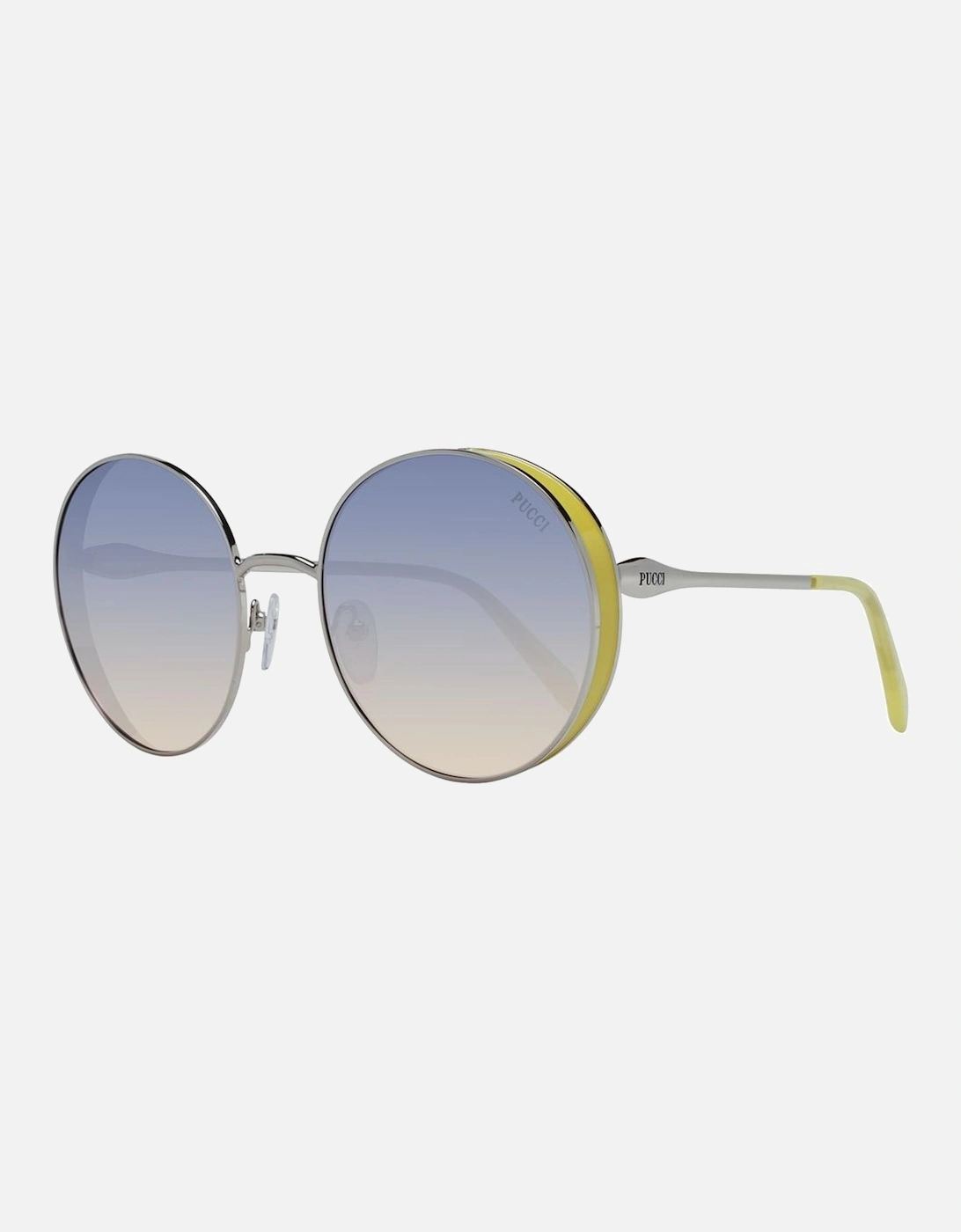 Round Metal Full-Rim Gradient Sunglasses Women - Silver, 4 of 3